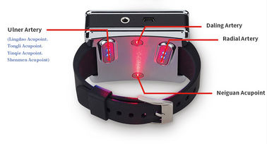 montre d'irradiation de laser de 650Nm LLLT, montre-bracelet médicale de décapant physique de sang
